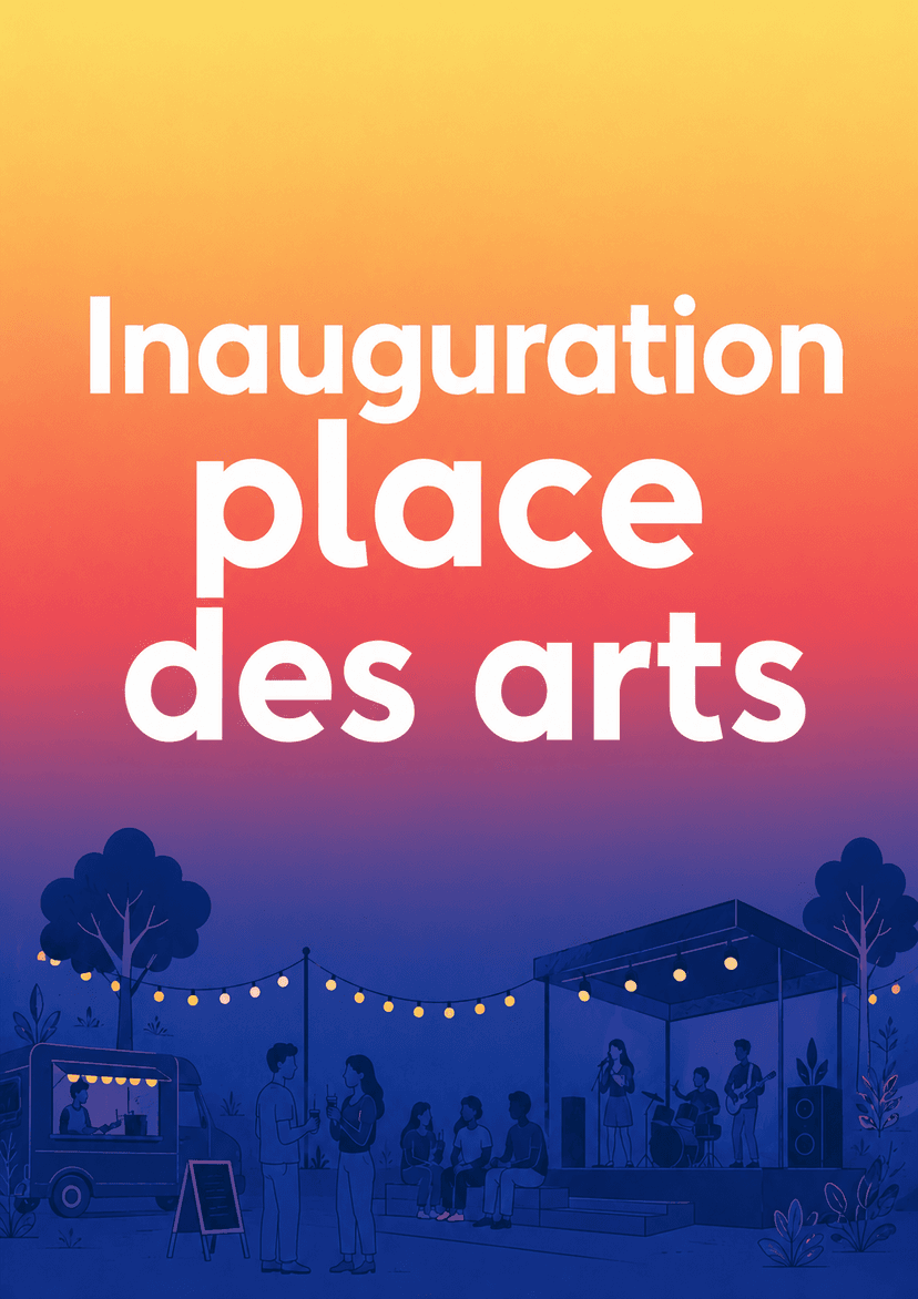 Inauguration de la place des Arts